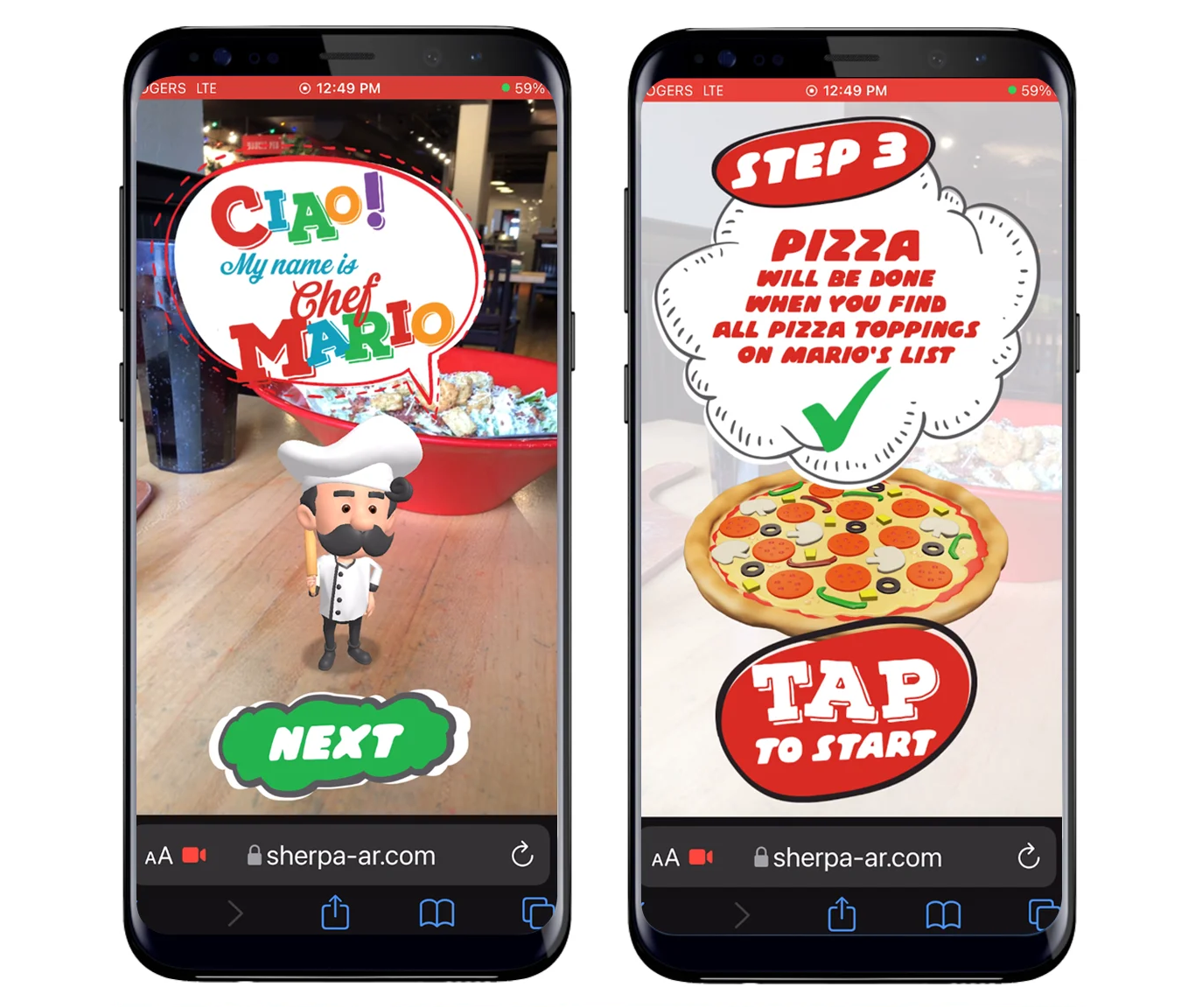 East Side Mario's Screens